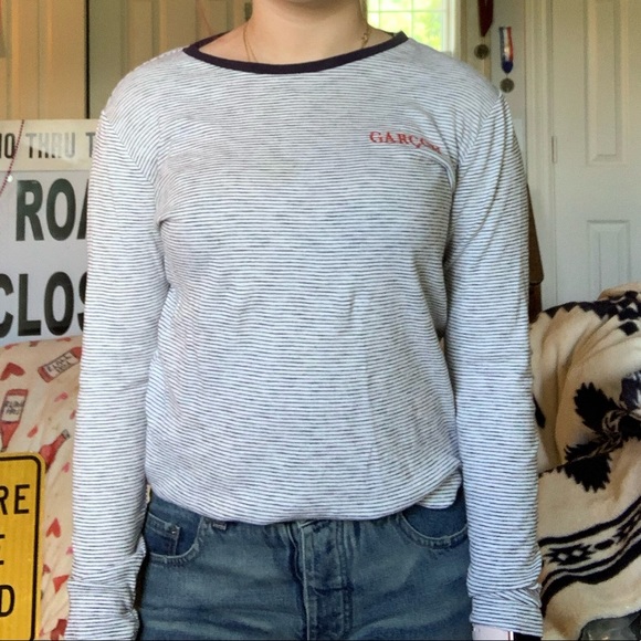 Topshop Garçon striped shirt - Picture 1 of 3